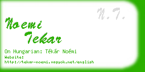 noemi tekar business card